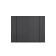 Drehtürenschrank >Monostar< in grau metallic -...