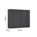 Drehtürenschrank >Monostar< in grau metallic - 271x210x54 (BxHxT)