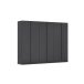 Drehtürenschrank >Modesty< in grau metallic - 271x210x54 (BxHxT)
