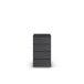 Kommode >Modesty< in grau metallic aus Holzwerkstoff - 47x81x42cm (BxHxT)