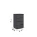 Kommode >Modesty< in grau metallic aus Holzwerkstoff - 47x81x42cm (BxHxT)