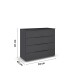 Kommode >Modesty< in grau metallic aus Holzwerkstoff - 93x81x42cm (BxHxT)