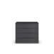 Kommode >Modesty< in grau metallic aus Holzwerkstoff - 93x81x42cm (BxHxT)