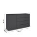 Sideboard >Modesty< in grau metallic aus Holzwerkstoff - 140x81x42cm (BxHxT)