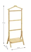 Herrendiener >24188< in natur, Bambus - 46x115x28cm (BxHxT)