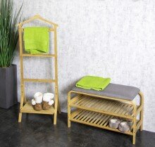 Herrendiener >24188< in natur, Bambus - 46x115x28cm (BxHxT)