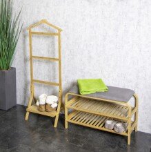 Herrendiener >24188< in natur, Bambus - 46x115x28cm (BxHxT)