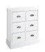 Kommode >24319< in weiß, Massivholz, MDF - 60x75x30cm (BxHxT)