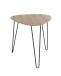 Beistelltisch >24368< in schwarz-eiche, MDF, Metall - 48x48x48cm (BxHxT)