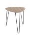 Beistelltisch >24368< in schwarz-eiche, MDF, Metall - 48x48x48cm (BxHxT)