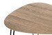 Beistelltisch >24368< in schwarz-eiche, MDF, Metall - 48x48x48cm (BxHxT)