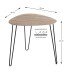 Beistelltisch >24369< in schwarz-eiche, MDF, Metall - 40x43x40cm (BxHxT)