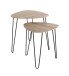 Beistelltisch >24369< in schwarz-eiche, MDF, Metall - 40x43x40cm (BxHxT)