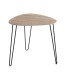 Beistelltisch >24369< in schwarz-eiche, MDF, Metall - 40x43x40cm (BxHxT)