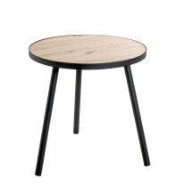 Beistelltisch >24465< in schwarz-eiche, MDF, Metall...