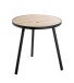 Beistelltisch >24465< in schwarz-eiche, MDF, Metall - 52x50cm (HxD)