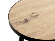 Beistelltisch >24466< in schwarz-eiche, MDF, Metall - 37x40cm (HxD)