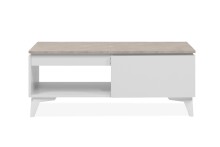 Couchtisch >Bertrix< in Sandstein / weiß - 100x40x55cm (BxHxT)