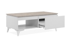 Couchtisch >Bertrix< in Sandstein / weiß - 100x40x55cm (BxHxT)