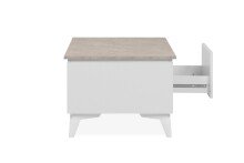 Couchtisch >Bertrix< in Sandstein / weiß - 100x40x55cm (BxHxT)