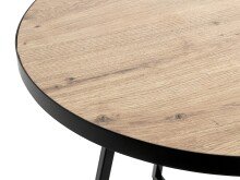 Beistelltisch >24467< in schwarz-eiche, MDF, Metall - 48x60cm (HxD)