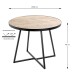 Beistelltisch >24467< in schwarz-eiche, MDF, Metall - 48x60cm (HxD)