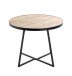 Beistelltisch >24467< in schwarz-eiche, MDF, Metall - 48x60cm (HxD)