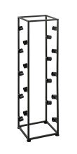 Flaschenregal >24562< in schwarz, Metall - 26x104x24cm (BxHxT)