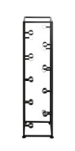 Flaschenregal >24562< in schwarz, Metall - 26x104x24cm (BxHxT)