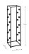Flaschenregal >24562< in schwarz, Metall - 26x104x24cm (BxHxT)
