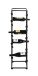 Flaschenregal >24562< in schwarz, Metall - 26x104x24cm (BxHxT)
