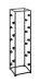 Flaschenregal >24562< in schwarz, Metall - 26x104x24cm (BxHxT)