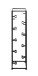Flaschenregal >24562< in schwarz, Metall - 26x104x24cm (BxHxT)