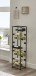 Flaschenregal >24562< in schwarz, Metall - 26x104x24cm (BxHxT)