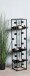 Flaschenregal >24562< in schwarz, Metall - 26x104x24cm (BxHxT)