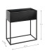 Blumenständer >24593< in schwarz, Metall - 60x70x30cm (BxHxT)