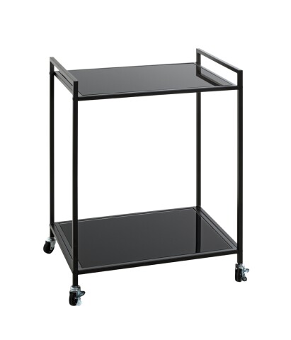 Beistelltisch >24597< in schwarz - 50x69x36 (BxHxT)