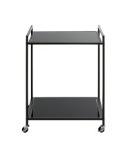 Beistelltisch >24597< in schwarz - 50x69x36 (BxHxT)