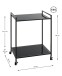 Beistelltisch >24597< in schwarz - 50x69x36 (BxHxT)