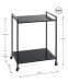 Beistelltisch >24597< in schwarz - 50x69x36 (BxHxT)