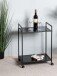 Beistelltisch >24597< in schwarz - 50x69x36 (BxHxT)