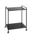 Beistelltisch >24597< in schwarz - 50x69x36 (BxHxT)