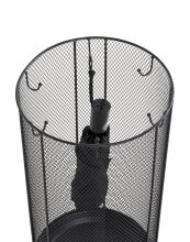 Schirmständer >24598< in schwarz, Metall - 48x26cm (HxD)