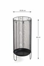 Schirmständer >24598< in schwarz, Metall -...