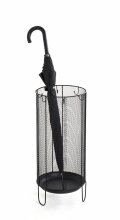 Schirmständer >24598< in schwarz, Metall - 48x26cm (HxD)