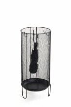 Schirmständer >24598< in schwarz, Metall - 48x26cm (HxD)