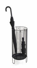 Schirmständer >24598< in schwarz, Metall - 48x26cm (HxD)