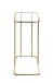 Beistelltisch >24741< in gold, Metall, Sicherheitsglas 5 mm - 45x65x30cm (BxHxT)