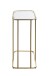 Beistelltisch >24741< in gold, Metall, Sicherheitsglas 5 mm - 45x65x30cm (BxHxT)