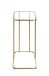Beistelltisch >24741< in gold, Metall, Sicherheitsglas 5 mm - 45x65x30cm (BxHxT)